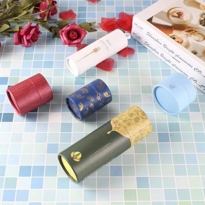 China Recycled Materials Eco-Friend Kraft Paper Cylinder Tube Packing Box For Tea With Cheap Price Custom Tube Box for sale