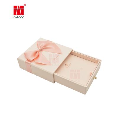 China Customized High End Exquisite Recyclable Slide Drawer Jewelry Packaging Boxes Paper Packaging Box for sale