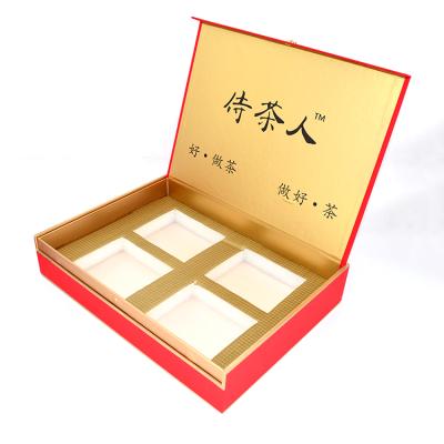 China Recycled Materials Gift Boxes With Foam Insert Clamshell Tea Packaging Box Logo Cardboard Paper Customized Food And Beverage Packaging Gray Board for sale