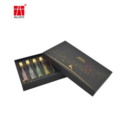 China ALLICO Recyclable Custom Perfume Sample Gift Boxes Subscription Box For Tester Set Essential Oil Packaging for sale