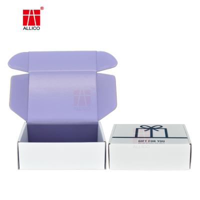 China ALLICO Handmade Custom Apparel Corrugated Paper Box Packaging Subscription Mailing Box For Shoes Cosmetics Perfume for sale