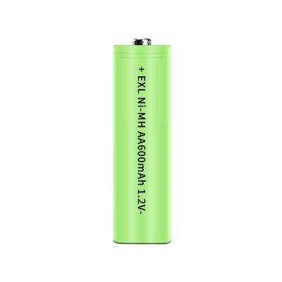 China The rechargeable battery direct cylinder of no. 5 AA600mah toys factory supply form Ni-MH battery for sale