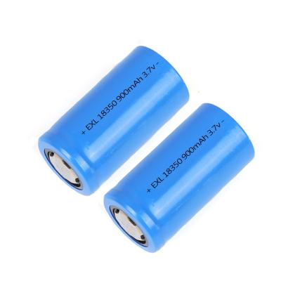 China Type Toys Capacity Lithium Ion 18350 Rechargeable Battery 900mah 18350 Battery 3.7v for sale