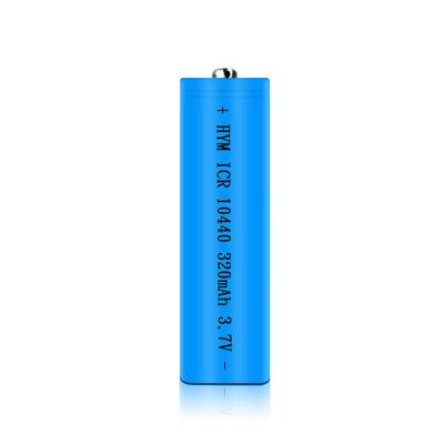 China Toys lithium ion battery 10440 top pointed flat head rechargeable lithium ion battery 280mah 3.7v lithium battery for sale