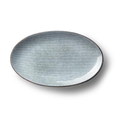 China Newest Series Disposable Oval Round Gloss Tableware Occasional Reactive Serving Dish for sale