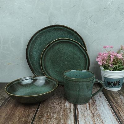 China 8.5 Inch Irregular Tropical Salad Bowl Dinnerware Antique 8.5 Inch Edge Dish Dinnerware Table Top Set for sale