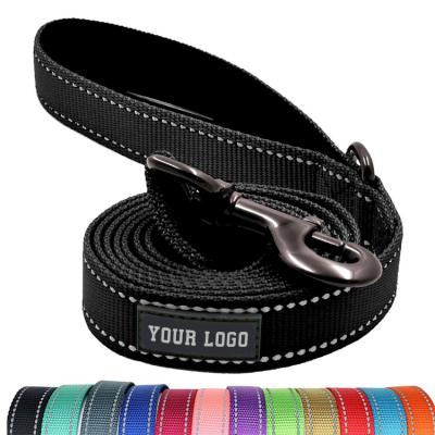 China Premium Custom Reflective Heavy Duty Strong Tangle Free Single Strap Nylon Dog Leash for sale