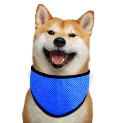 China Viable Instant Evaporative Dog Scarf Ice Mesh Pet Cooling Bandana For Summer Polyester Insolation Neck Wrap Cooling Dog Collar for sale