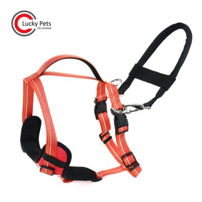 China Custom Adjustable Reflective Padded Guide Service Dog Harness Invest Custom Padded Quick Release Polyester All Seasons TAPES for sale