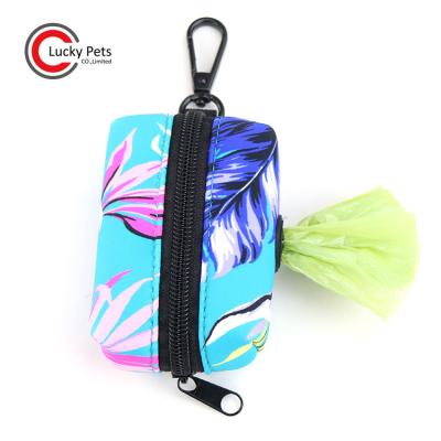 China Sustainable Fashion Design Soft Neoprene Dog Poop Bag Waterproof Soft Backing for sale