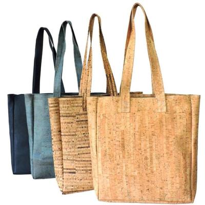 China 100% Natural Vegan Leather Custom Made Eco-Friendly Cork Tote Bag Fashion Shopping Bag for sale