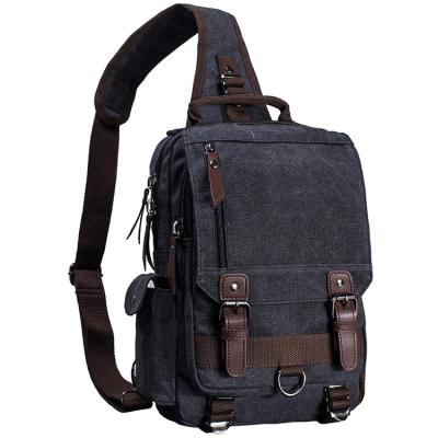 China High Quality Vintage Single Cross Body Canvas Sling Casual Shoulder Messenger Bag For Men for sale