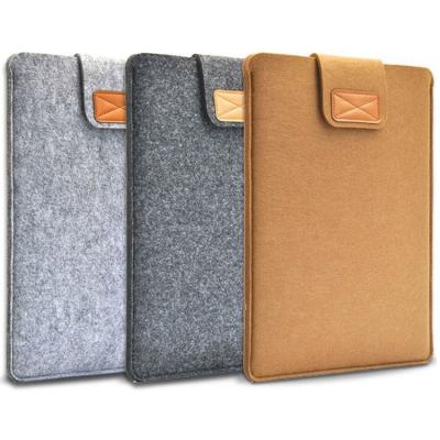 China Newspaper Used Customized Fashion Eco Friendly Wool Felt Soft Cover Tablet Bag Laptop Sleeve Shockproof Case For Macbook Air for sale