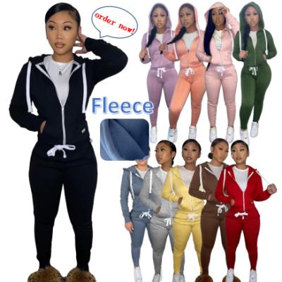 China Hot Sale QUICK DRY Women Sweatsuit Women Sets Cotton Bodycon Sweatsuit Set Hoodie Sweatshirts Autumn 2021 Women Clothes for sale