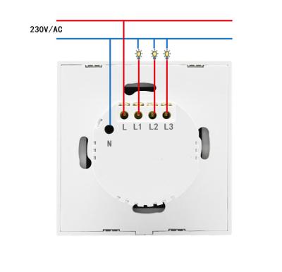 China Back Panel EU UK Factory Price WIFI Wall Switch Zigbee Google Home Socket 3 Smart Strip Smart Lamp Switch for sale