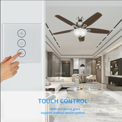 China Amazon Alexa Google Nest Wifi Fan Smart Switch Regulator APP Control EU Fan Remote Control DMF01 for sale