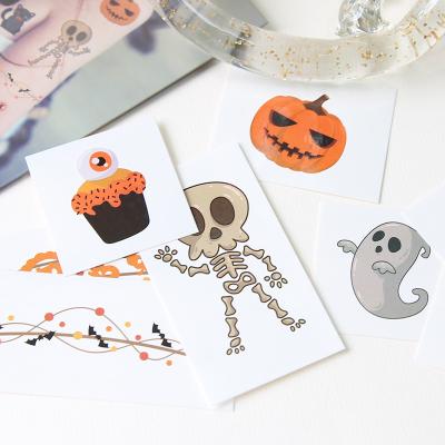 China Decorative Halloween Tattoo Sticker Style Pumpkin Halloween Sticker Waterproof Tattoo Stickers for sale