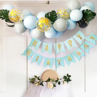 China Latex Balloon Balloon Chain Set Baby Blue Birthday Party Supplies Custom Decoration for sale