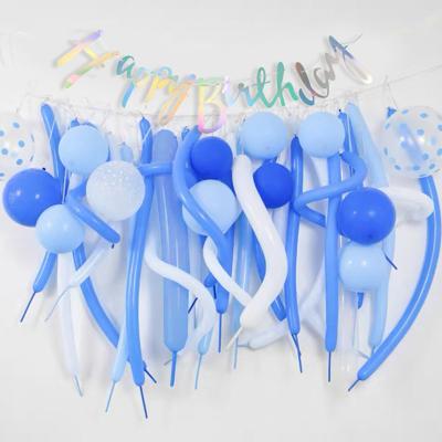 China Party Decoration Ocean Decoration Blue Latex Balloons Happy Birthday Decorations For Birthday Party for sale