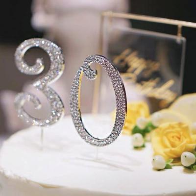 China Metal Event Party Supplies Decoration Happy Birthday Cake Topper Decorations for sale