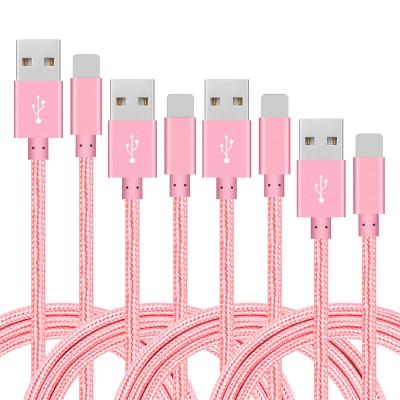 China MP3/MP4 Player High Quality 3ft 6ft 10ft Braided USB Charger Cord Date Fast Charging Cable For iPhone Charging Cable for sale