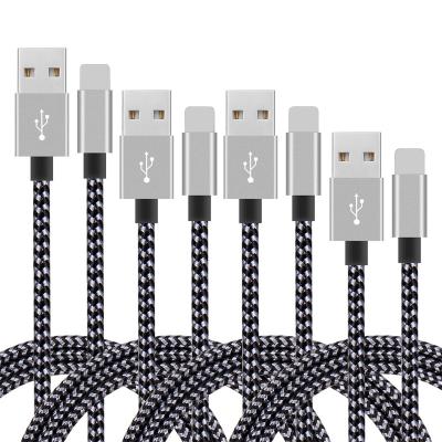 China Mobile Phone Customization Fabric Woven Charger Cable 2A Fast Charging Cable 8 Pin Type C Fast Micro Type C All Foil for sale