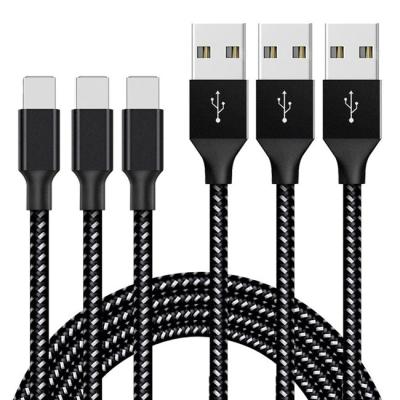 China Charging + Data Sending Wholesale Nylon Braided USB Charging Cable For Cell Mobile Phone for sale