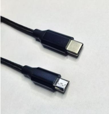 China Etc.electronic Mobile Phone Nylon Braided OTG Cable Micro To Type-C Cable for sale