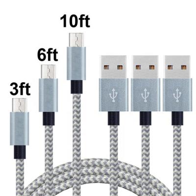 China MP3/MP4 Player Micro USB Cable For Nylon Braid For Android Mobile Phone Usb Data Cable Charging for sale