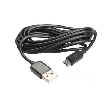 China Dual Micro USB Data Camera Cable 2m Portable Charging Power Cable Black With Bulk Pack for sale