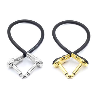 China Good Quality HOME THEATER 635mm TS Jack Male To Male MONO Jack Right Angle Patch Cable For TS Synth Musical Instrument for sale