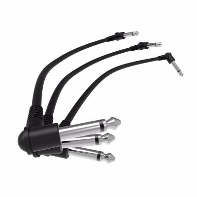 China For Bass Drum Instrumental TS TRS 635mm Jack Cable Guitar Microphone Musical iPod Audio Straight To Right Angle for sale