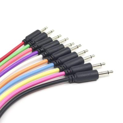 China Car Patch Cable Colorful Mono 3.5mm TS To TS 3.5mm Audio Jack Cable for sale