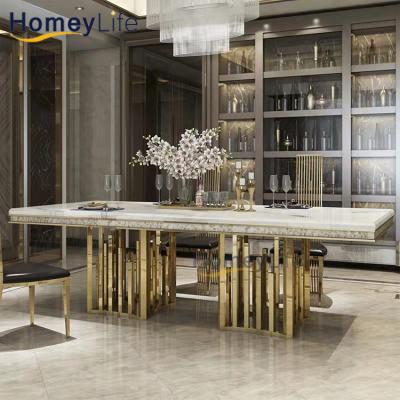 China Modern Modern Marble Top Dining Table Sets Luxury Marble Dining Table For Dining Room Furniture for sale