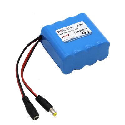 China Small lightweight high capacity Mylion 14.4V 5200mAh 5.2Ah rechargeable lithium ion battery for sale