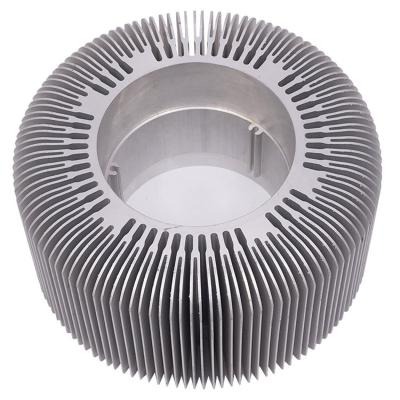 China large 6063 t5 extruded round aluminum heat sink 100mm x30mm for sale