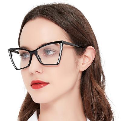 China Fashionable Italy Design Hand Polish Eyeglasses Vintage Optical Reading Cat Eye Glasses for sale