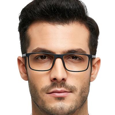 China Factory Direct Selling Good Quality Rectangular TR90 Mens Blue Light Optical Frames Blocking Glasses for sale