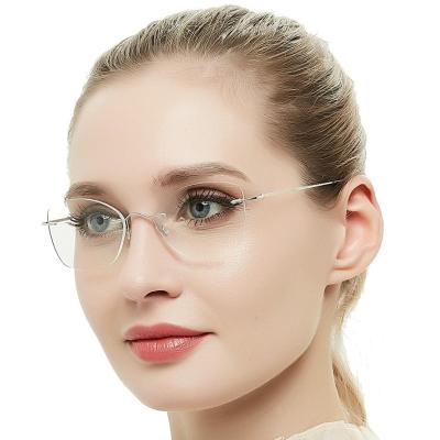 China Protect Eye Vintage Glass Optical Frames Rimless Glasses Glasses Men Or Women Fashion Prescription Eyewear for sale