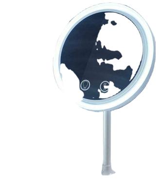 China Best Lighted Lighted Makeup Mirror 5X Electric Fan Magnifying Desktop Makeup Mirror for sale