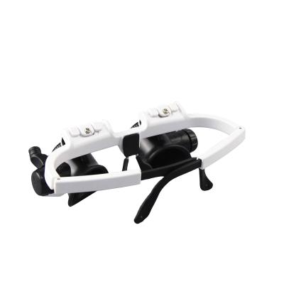 China Brand New 2 Magnification Lights Optical Lens Mirror Leg Repair And Inspection Led Telescopic Binocular Head Mounted Magnifiers for sale