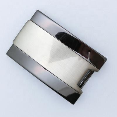 China Formal Belt Buckle For Men's Simple Metal Belt Buckles Wholesale OEM Black Nickel Zinc Alloy Material Brushed Popular For European And American Market for sale