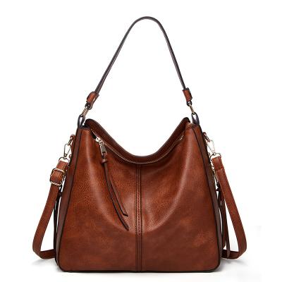 China 2021 High Quality Fashions Women Handbags Solid Color Luxury Leather Women Shoulder PU Leather Tote Bag Ladies Bags for sale