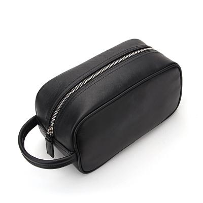 China Customized High Quality Leather Handmade Fashoion Cosmetic Toiletry Bag Travel Bag Men Wash Bag for sale