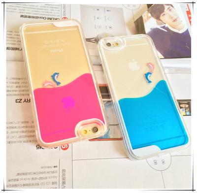 China Drop proof Flowing Liquid PC Hard iphone protective cover For 6 / 6s for sale