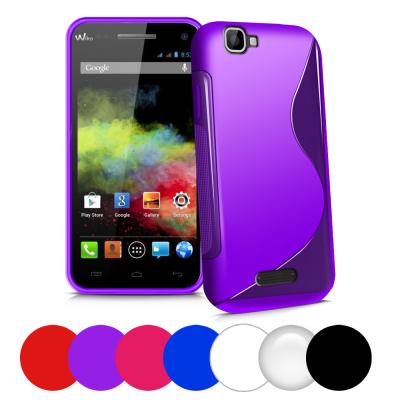 China Rainbow wiko Lenny Cover  , S design line Tpu gel smart phone case cover for sale