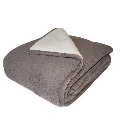 China Super Soft Cheap Thick Plush 100% Polyester PASSIONATE 2 Ply Sherpa Throw Blanket for sale