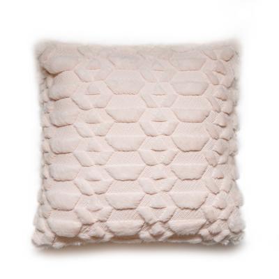 China Hot Sale OEM Porcelain Furniture Pillows Viable Outdoor Seat Quilted Faux Fur Cushion Cover For Sofa for sale