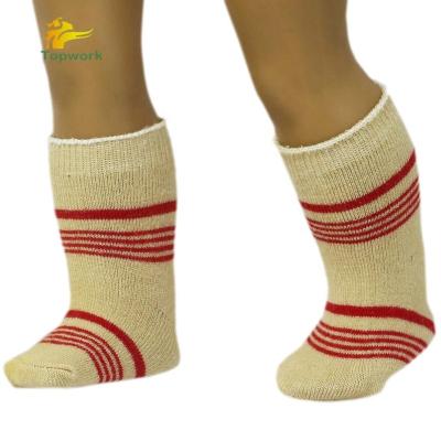 China Beautiful and hot sales brown and red stripes American 18 inch girl doll socks for sale