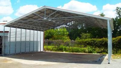 China Industrial Prefab Steel Structure Building Metal Garage Shed Weather Resistant for sale